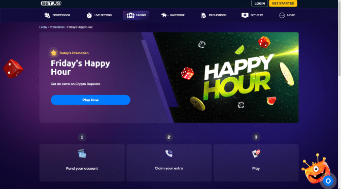BetUS Crypto Happy Hour