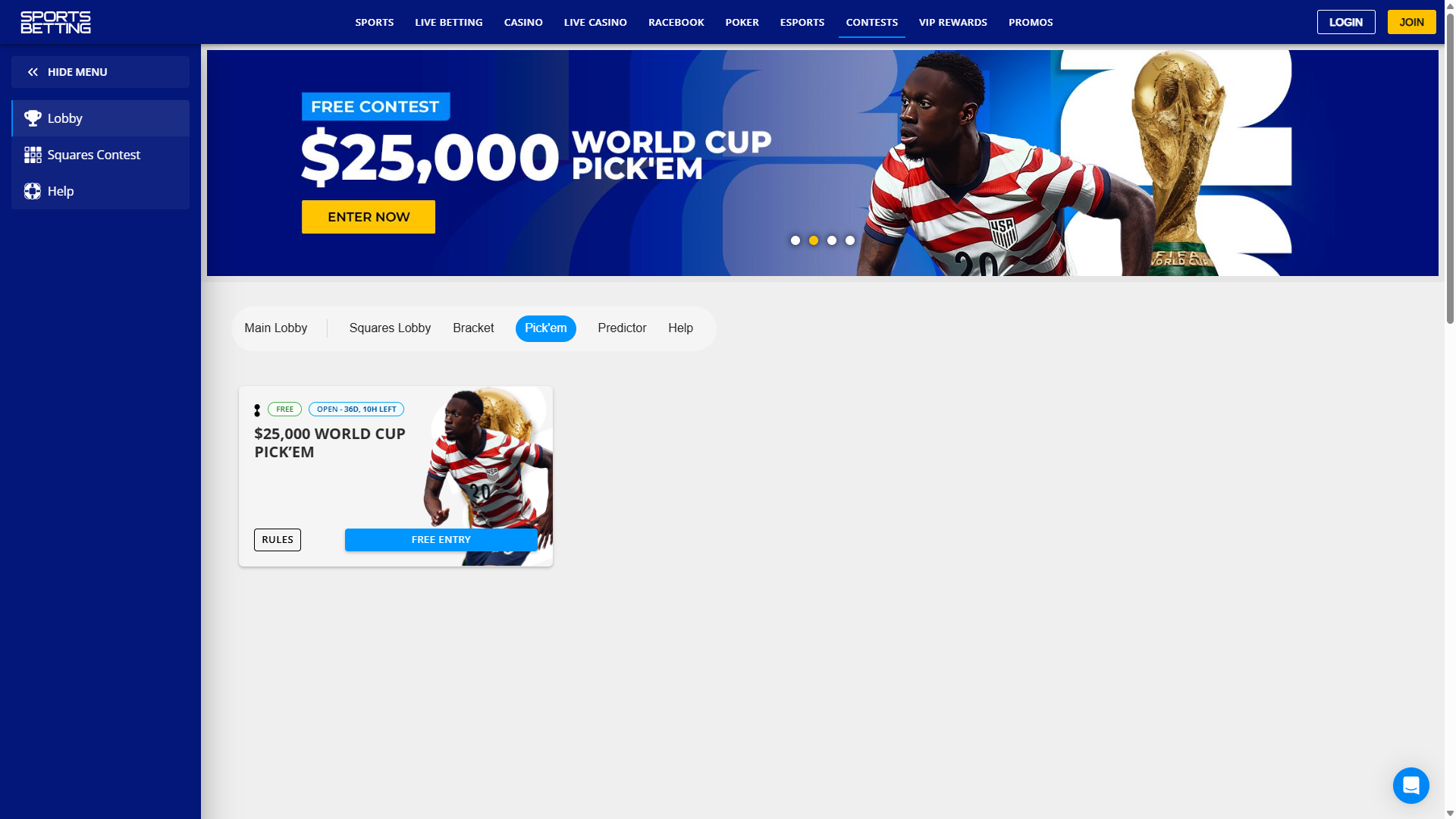 25,000 WORLD CUP PICK’EM screenshot